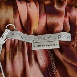 Pre Owned Stella McCartney Martini Pink Leopard Print Silk Sleeveless Top XS