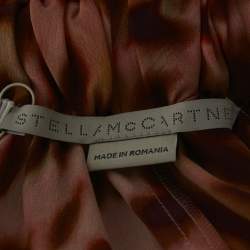 Pre Owned Stella McCartney Martini Pink Leopard Print Silk Sleeveless Top XS