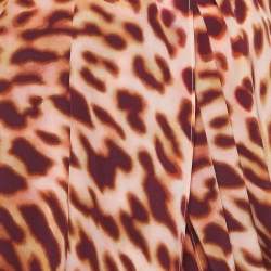 Pre Owned Stella McCartney Martini Pink Leopard Print Silk Sleeveless Top XS