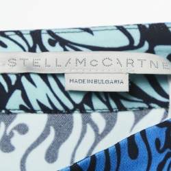 Stella McCartney Blue Printed Crepe Midi Skirt S