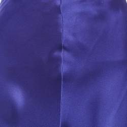 Stella McCartney Blue Satin Flared Midi Skirt M