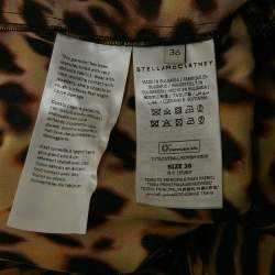 Stella McCartney Beige Leopard Silk Tie-Up Jumpsuit XS