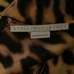 Stella McCartney Beige Leopard Silk Tie-Up Jumpsuit XS