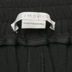 Pre Owned Stella McCartney Black Crepe Lace Trimmed Trousers S