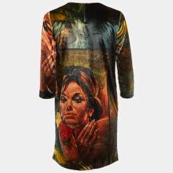 Stella McCartney Multicolor Printed Velvet Mini Dress XS  