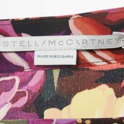 Stella McCartney Multicolor Floral Print Silk Midi Skirt S