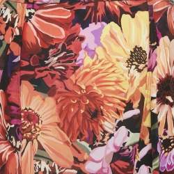 Stella McCartney Multicolor Floral Print Silk Midi Skirt S