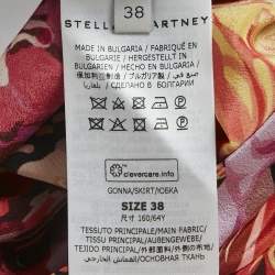 Stella McCartney Multicolor Floral Print Silk Midi Skirt S