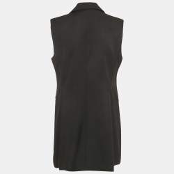 Stella McCartney Black Stretch Knit Collared Midi Dress M