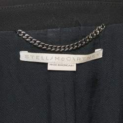 Stella McCartney Black Stretch Knit Collared Midi Dress M