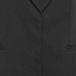 Stella McCartney Black Stretch Knit Collared Midi Dress M