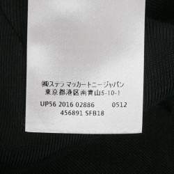 Stella McCartney Black Stretch Knit Collared Midi Dress M