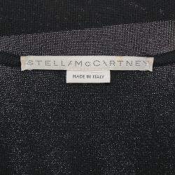 Pre Owned فستان ستيلا مكارتني متوسط الطول بتصميم مطاط أسود مع ياقة مقاس متوسط