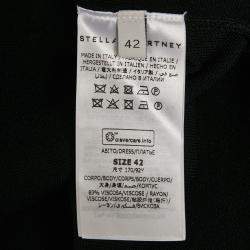 Pre Owned فستا�ن ستيلا مكارتني متوسط الطول بتصميم مطاط أسود مع ياقة مقاس متوسط