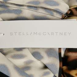 Pre Owned Stella McCartney Black/Brown Tortoise Shell Print Satin Envers Mini Skirt XS