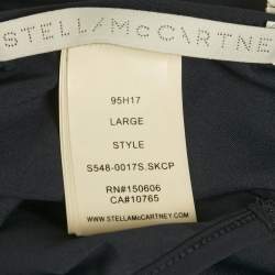 Pre Owned Stella McCartney Navy Blue Broderie Anglaise Embroidered Jersey Swimsuit L 