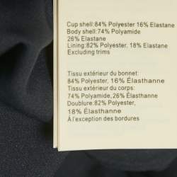 Pre Owned Stella McCartney Navy Blue Broderie Anglaise Embroidered Jersey Swimsuit L 