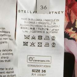 Pre Owned Stella McCartney Multicolor Floral Print Silk Wrap Style Skirt XS