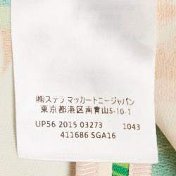 مملوكة مسبقًا بلوزة ستيلا مكارتني كريب برتقالي بطبعة زهور مقاس صغير (سمول)