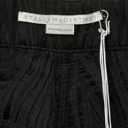 مملوكة مسبقًا بنطلون ستيلا مكارتني جاكارد أسود مقاس كبير (لارج)