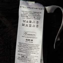 مملوكة مسبقًا بنطلون ستيلا مكارتني جاكارد أسود مقاس كبير (لارج)