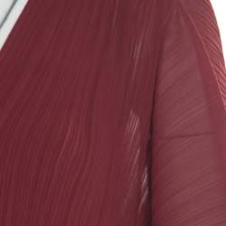 Pre Owned Stella McCartney Bordeaux Plisse Wrap Top S