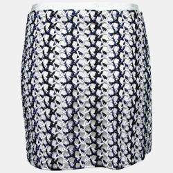 Stella McCartney Multicolor Interloop Cutwork Mini Skirt M