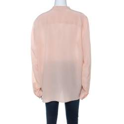 Pre Owned قميص ستيلا مكارتني روز إيفا حرير وردي فاتح بأكمام طويلة XL