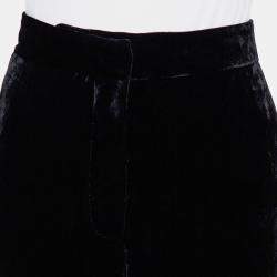 Pre Owned Stella McCartney Black Velvet Tailored Joggers M