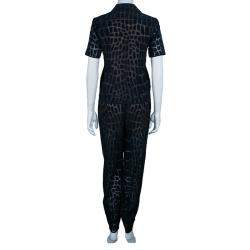 Stella McCartney Navy Textured Top XS And Pants Set S
