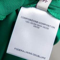 Pre Owned Stella McCartney Green Jersey Pleated Front Detail Top M 