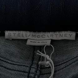 Pre Owned Stella McCartney Blue Denim Logo Waistband Jeans L
