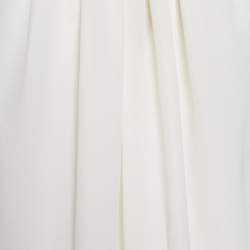 مملوكة مسبقًا Stella McCartney Cream Silk Ruffled Yvonne Sleeveless Blouse S