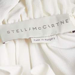 مملوكة مسبقًا Stella McCartney Cream Silk Ruffled Yvonne Sleeveless Blouse S