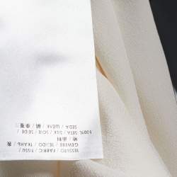 مملوكة مسبقًا Stella McCartney Cream Silk Ruffled Yvonne Sleeveless Blouse S