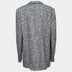Pre Owned Stella McCartney Grey Wool Single Breasted Coat L