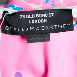 Pre Owned Stella McCartney x Myfawnwy Neon Pink Abstract Print Cotton Crew Neck T-Shirt XL