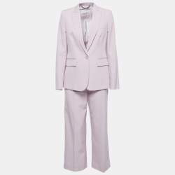Pre Owned Stella McCartney Lavender Wool Blend Pant Suit S