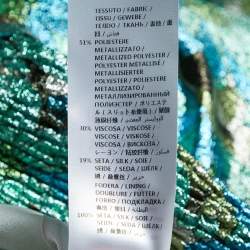 Pre Owned Stella McCartney Green Floral Lurex Mini Dress M