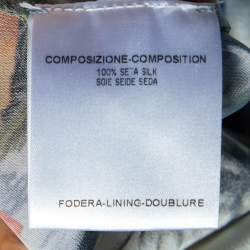 Pre Owned Stella McCartney Blue Hawaiian Printed Silk Jumpsuit & Cropped Shrug M