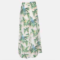 Pre Owned Stella McCartney Printed Wide Leg Pants 40