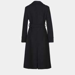 Pre Owned Stella McCartney Black Wool Belted Coat S (IT 40)