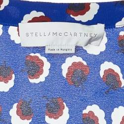 Pre Owned Stella McCartney Blue Floral Print Silk Long Sleeve Jumpsuit S
