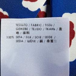 Pre Owned Stella McCartney Blue Floral Print Silk Long Sleeve Jumpsuit S