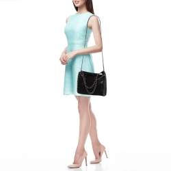 Pre Owned Stella McCartney Black Faux Suede Mini Falabella Tote