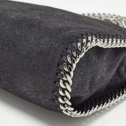Pre Owned Stella McCartney Black Faux Suede Mini Falabella Tote