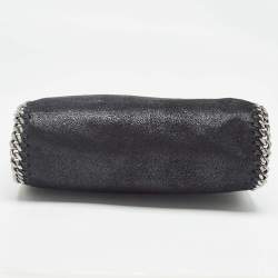 Pre Owned Stella McCartney Black Faux Suede Mini Falabella Tote
