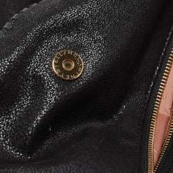 Pre Owned Stella McCartney Black Faux Leather Fold Over Falabella Tote