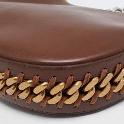 Pre Owned Stella McCartney Brown Faux Leather Medium Frayme Shoulder Bag