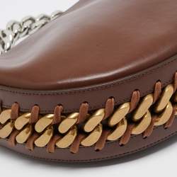 Pre Owned Stella McCartney Brown Faux Leather Medium Frayme Shoulder Bag